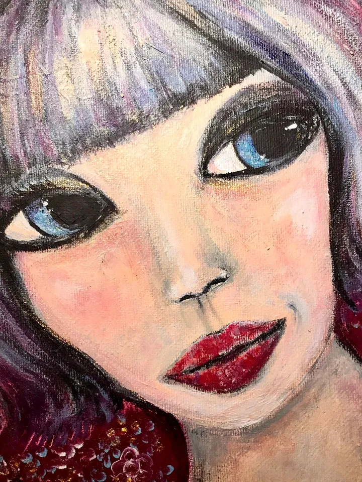 Miko doll Short-sleeve unisex t-shirt,beatiful woman t shirt made from my original painting,unique handmade gift for her,women t shirts.