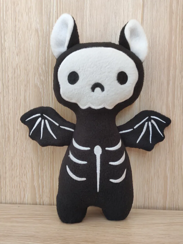 Toy in The Hoop Bat Halloween Machine embroidery design Bat Halloween Toy ITH pattern Machine embroidery design