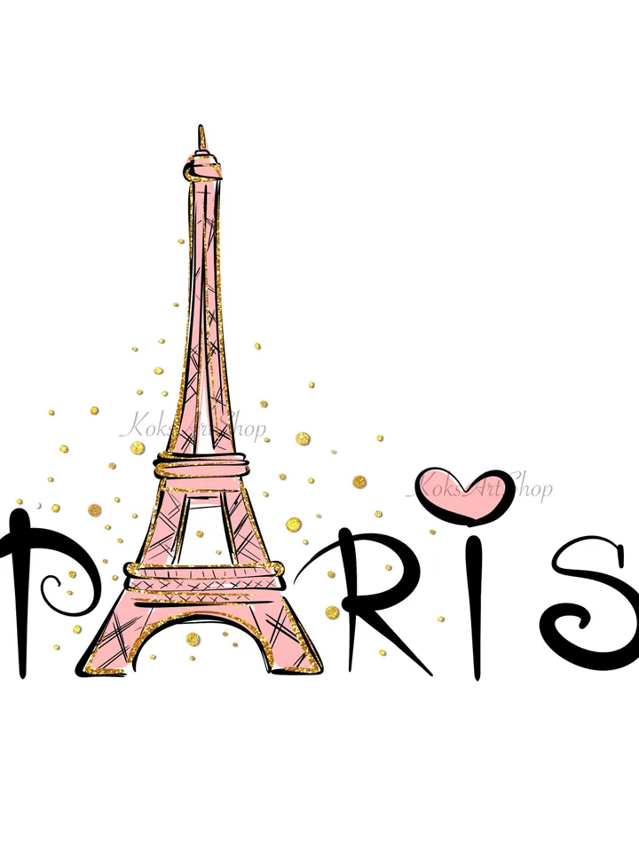 Eiffel Tower, Eiffel Tower clipart, Eiffel Tower illustration, Fashion art, Fashion Clipart, Fashion print, Paris clip art, Paris png