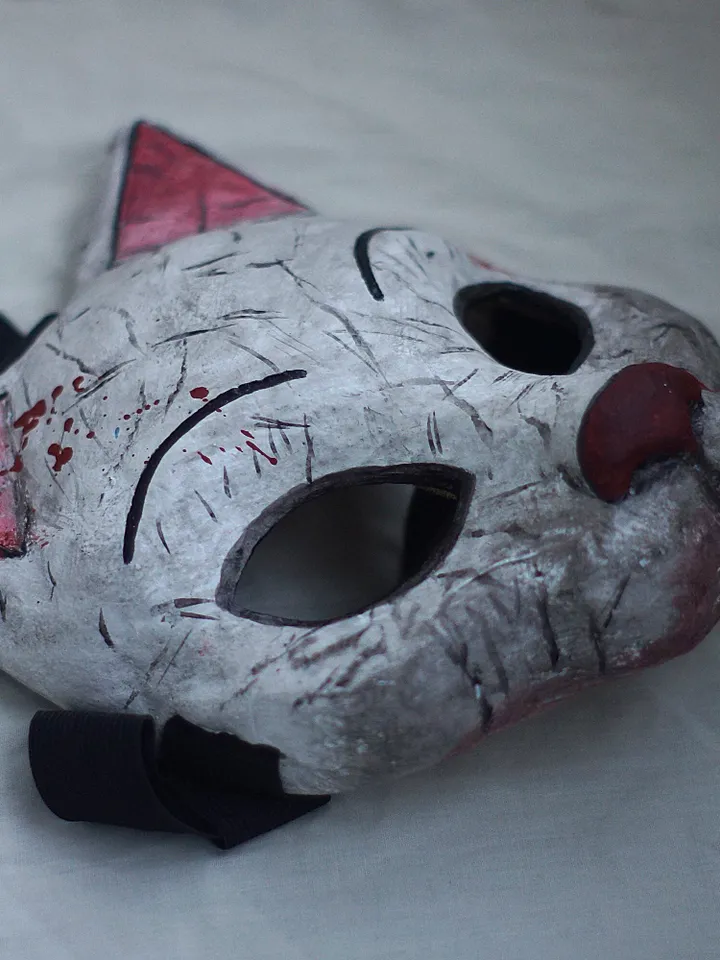 Huntress Cat Mask Dead by daylight mask Kitty wearable halloween costume cosplay survival horror game mask