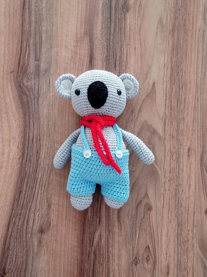 Crochet Koala Toy, Crochet Animal Plushie, Amigurumi Organic Toy, Amigurumi Baby Koala Bear, Crochet Soft Toy, Eco Friendly Toy, Trend Style