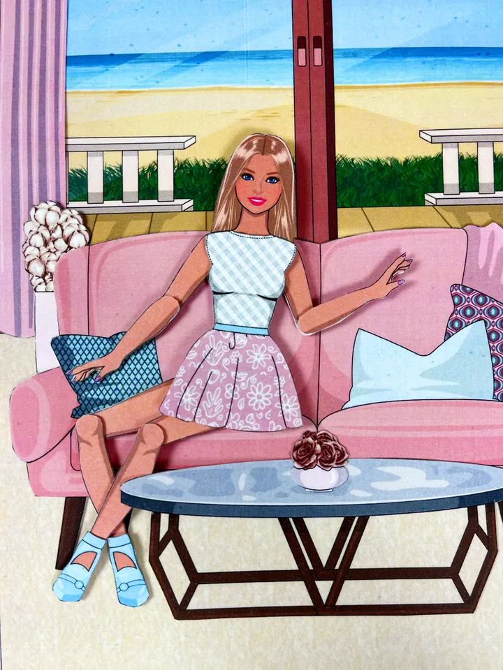 Paper Barbie and Ken Dream House in album