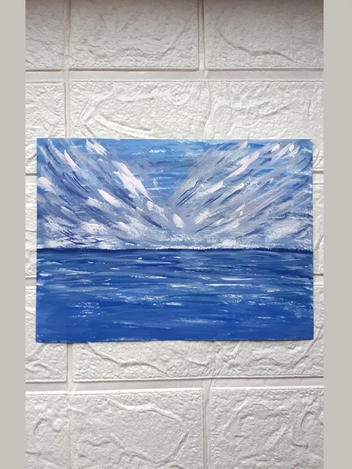 Silver Sky Poetry Painting