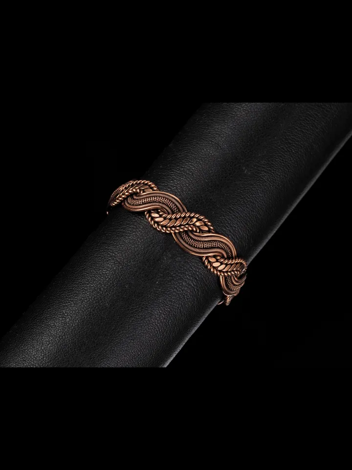 Wire wrapped copper bracelet for woman Antique style copper jewelry WireWrapArt