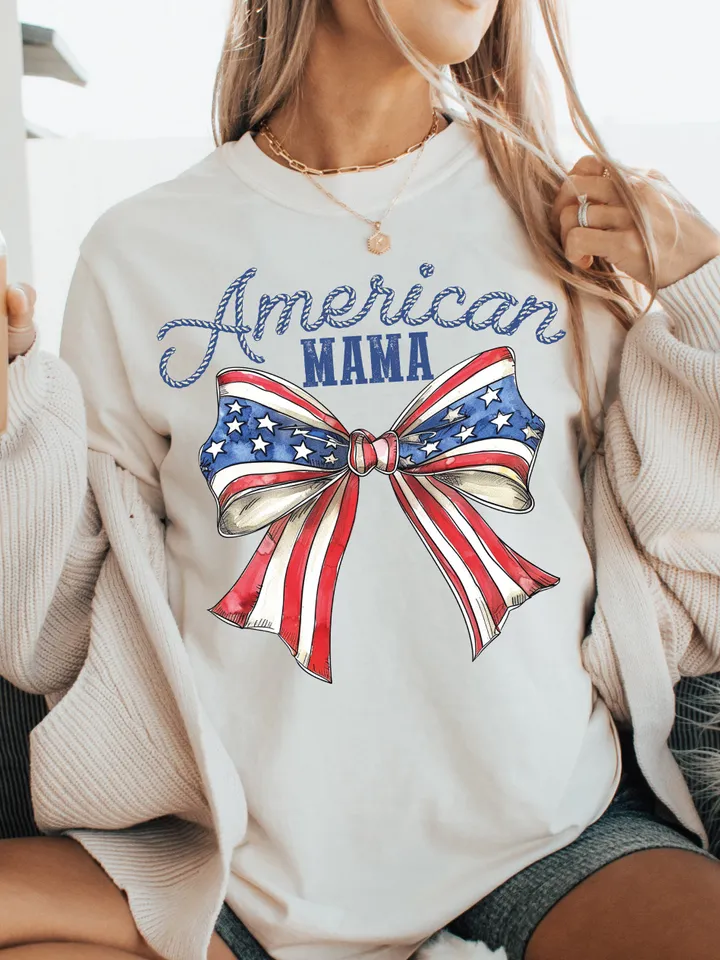 American Mama Coquette PNG, 4th Of July Png, Fourth of July Bows png, Coquette Mama png, American Mama png, Mama sublimation, png for mama
