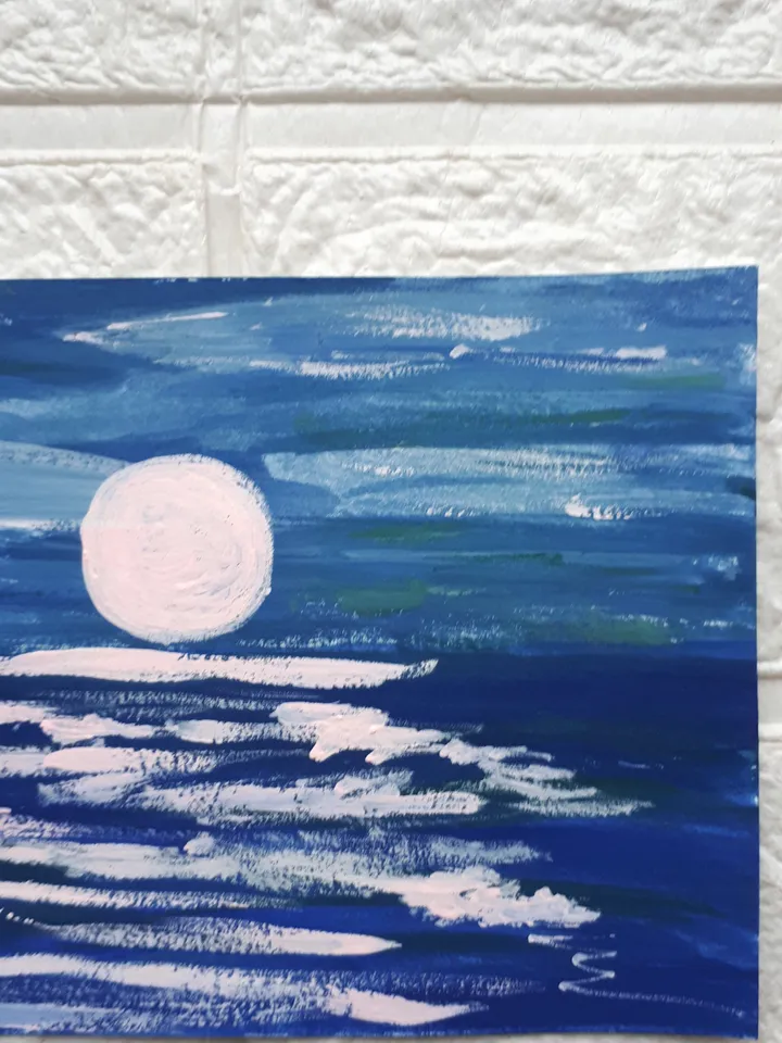 Sunset Miniature #6, Seascape Painting