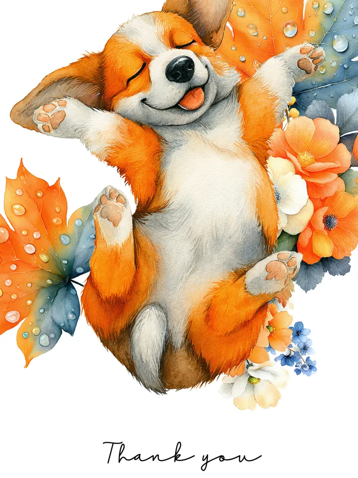 Watercolor Autumn Vibe Clipart