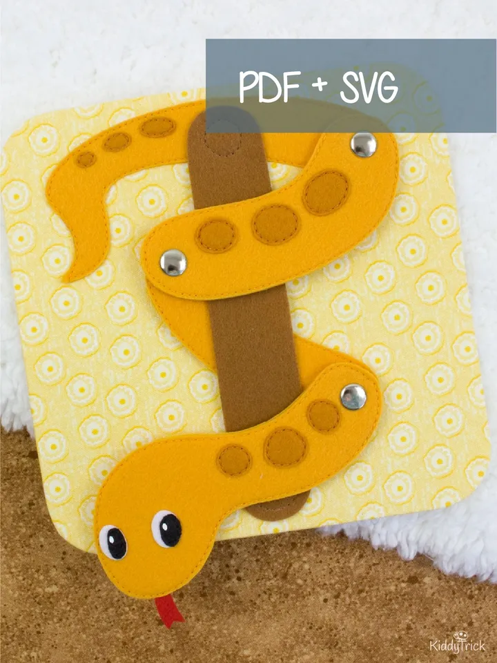 Snake - Felt Applique - Sewing Pattern