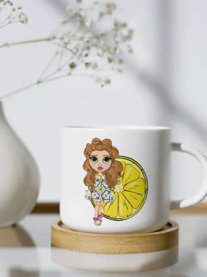 Magnificent Lemon Girl Clipart, Citrus Doll Clipart, Summer Girl Clipart, Lemon Clipart Bundle, Cute Planner Dolls Stickers, Fruit Sublimation Design