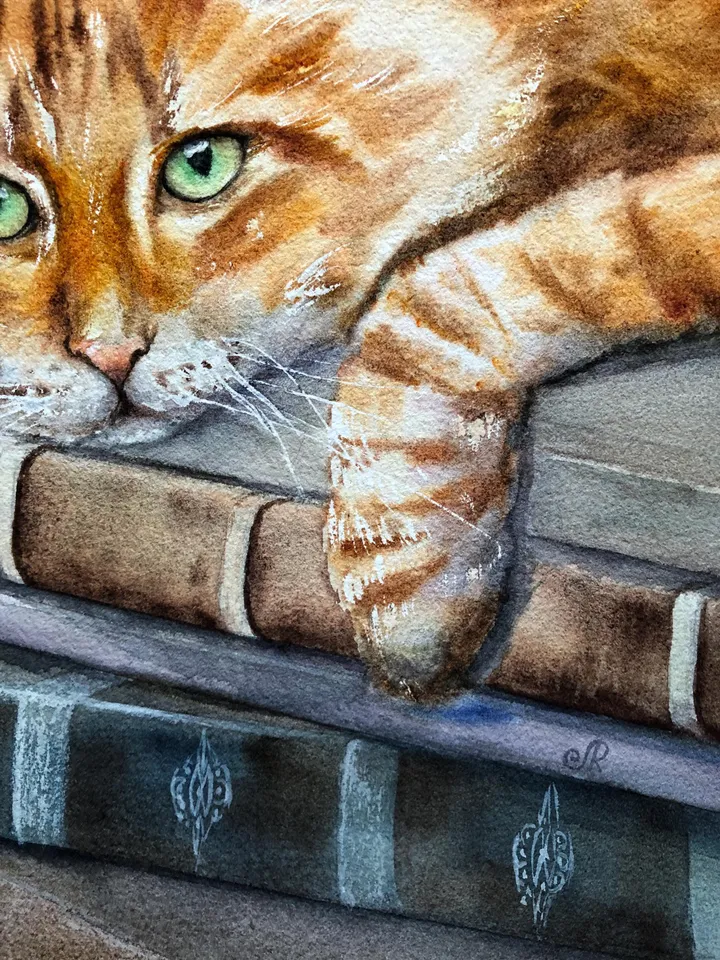 Cats Original Painting Animals Watercolor Painting Kitty Painting Cat Portrait