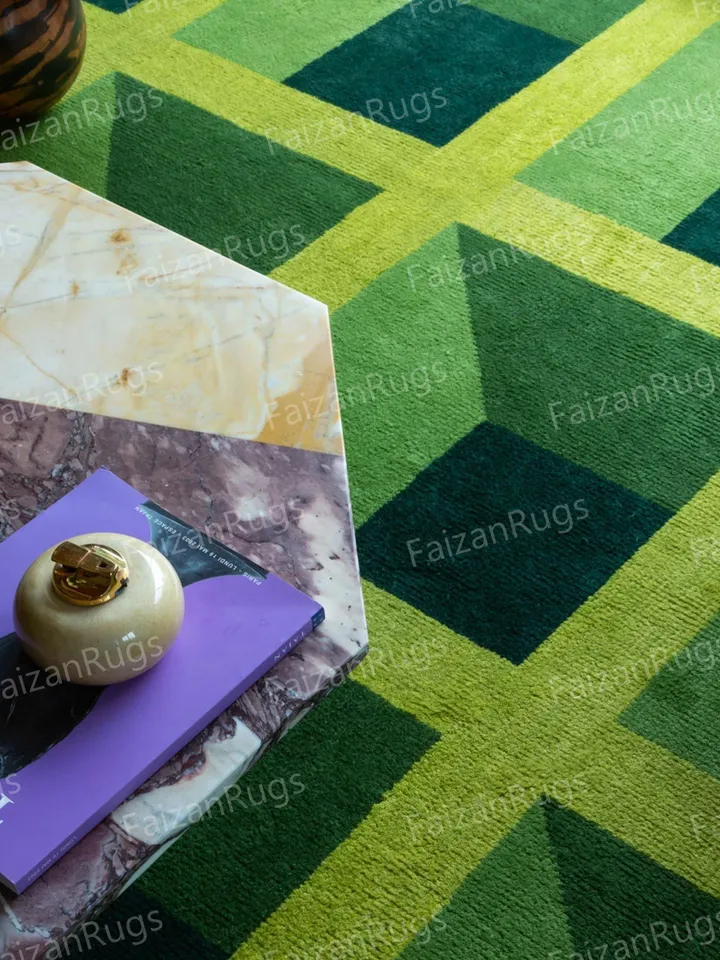Buy 8x10 Green maze Hand Tufted Rug 100% Wool for living room, bed room, kids room in any size 10x14,10x12,9x12,8x10,6x9,5x8,4x6