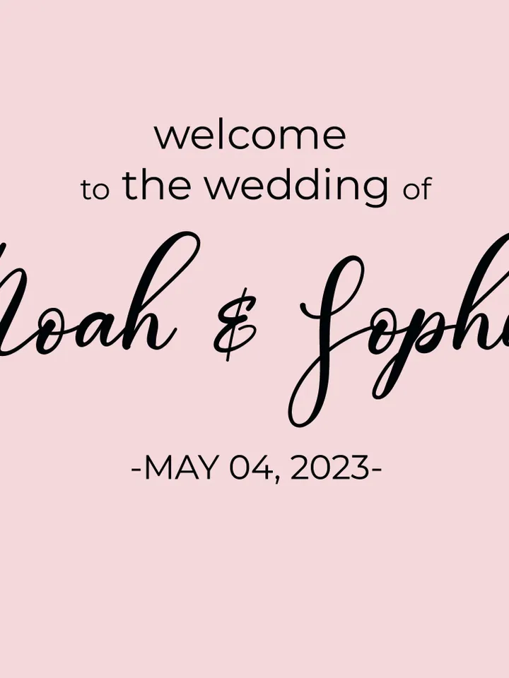 Welcome to our Wedding Sign Customizable Names Mirror Acrylic Decal Bride Groom Reception Ceremony mir5