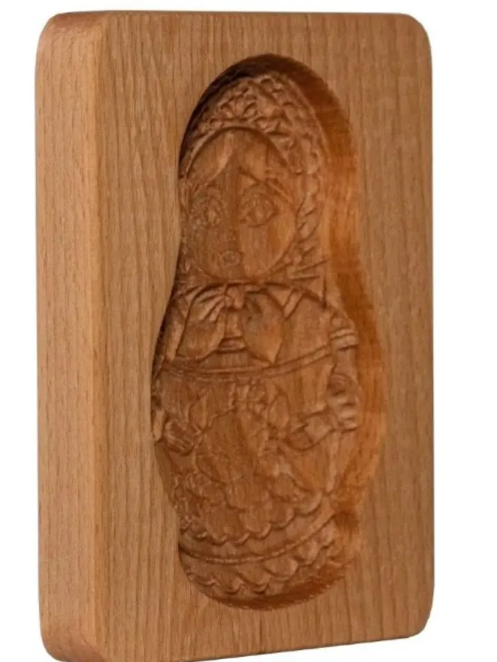 Matryoshka Embossed cookie mold, cookie cutter, wooden mold, Wooden stamp stamp for gingerbread cookies springerle stamp