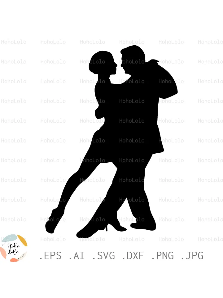 Tango Svg, Tango Silhouette, Tango Cricut, Dancer Svg, Tango Stencil, Tango Templates Dxf, Tango Clipart Png