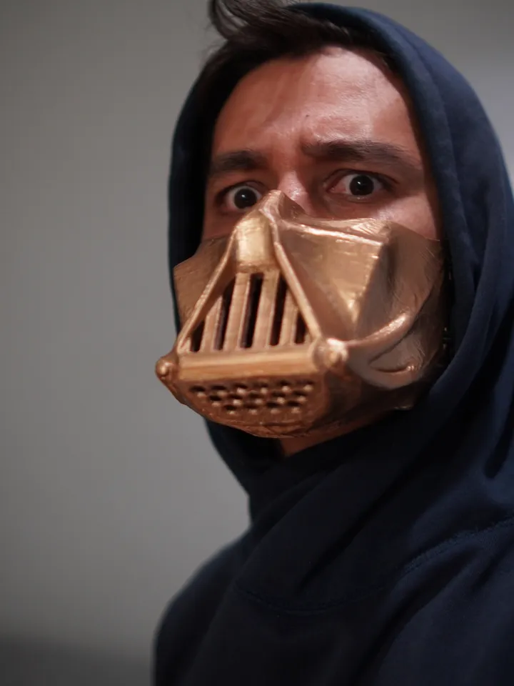 Darth Vader Mask Gold Half Mask Darth Vader mask Gold