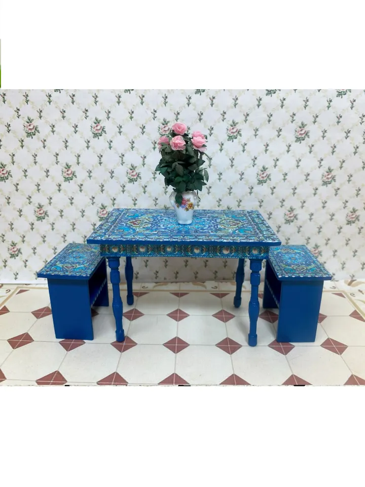 Furniture for a doll. 1:12. Miniature doll furniture. Set of furniture.
