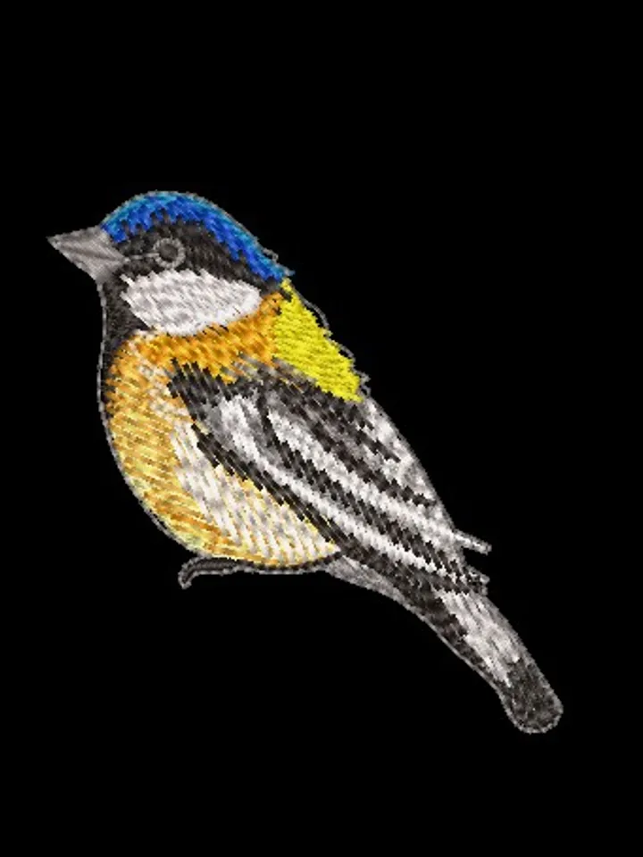 Design for the embroidery machine "Brooch-Titmouse".