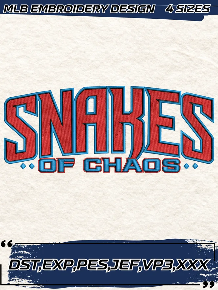 Arizona Diamondbacks Snakes Of Chaos Embroidery Design,MLB Embroidery Design,Machine Embroidery Design File,4 Sizes, Digital Download