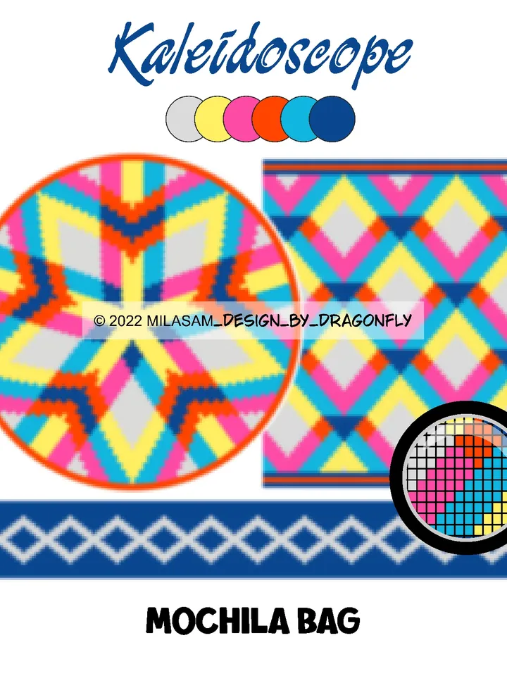 CROCHET PATTERN / Wayuu mochila bag / Tapestry Crochet bag / Kaleidoscope 771