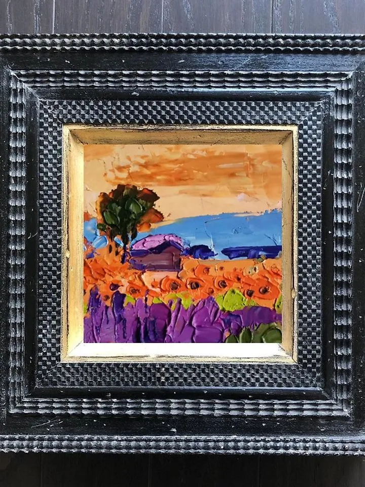Italy Painting 油畫原作 Original Art 手工油畫 Oil Painting 油畫 Toscana Lavender by Verafe