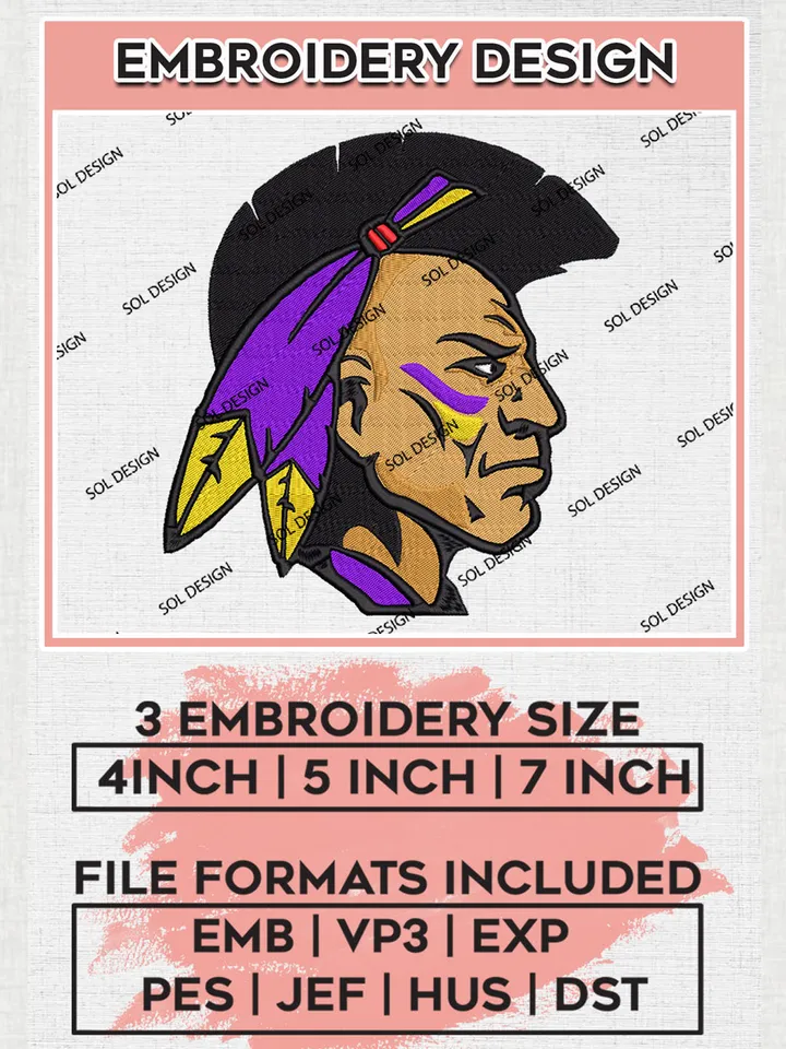 Alcorn State Braves Embroidery Designs, NCAA Logo Machine Embroidery Files, NCAA Alcorn State Braves Logo, NCAA Embroidery Designs, Machine Embroidery Designs, Digital Download