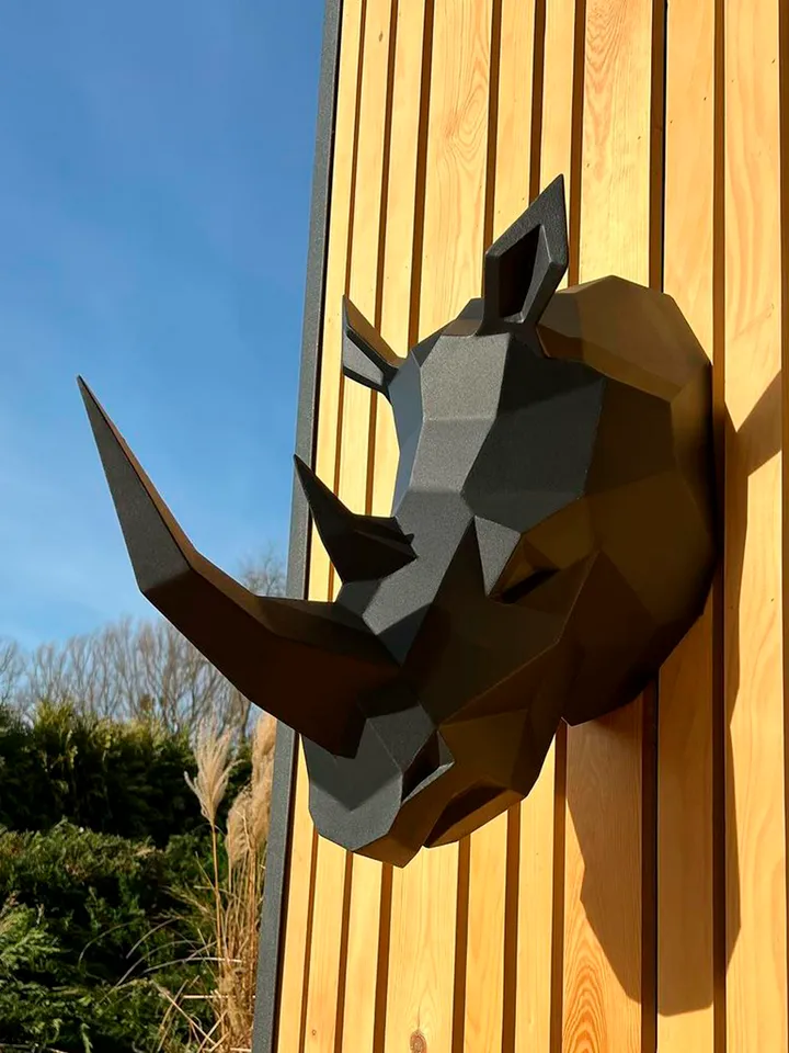 Welding Project Plans Drawings Rhinoceros Head (DXF, PDF)