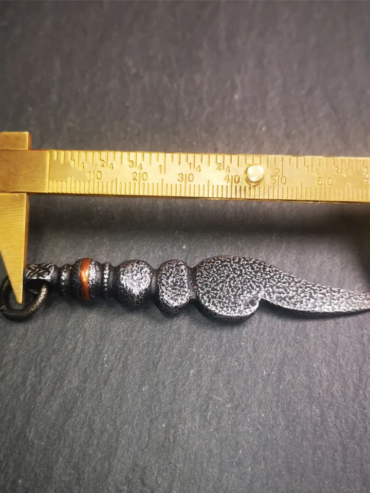 Gandhanra Tibetan Shankha Amulet ,Conch Pendant,Made of Cold Iron,3.15&quot;