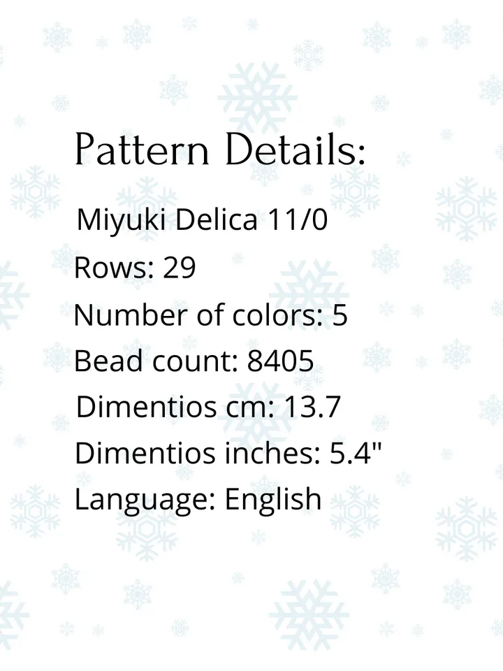 Christmas Star Ornament / 29 rows - 3D Peyote Star Beading Patterns