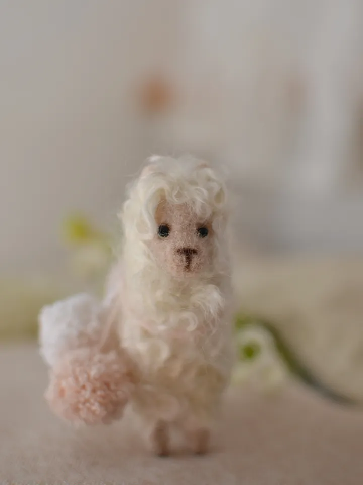 Handmade alpaca (llama) interior toy