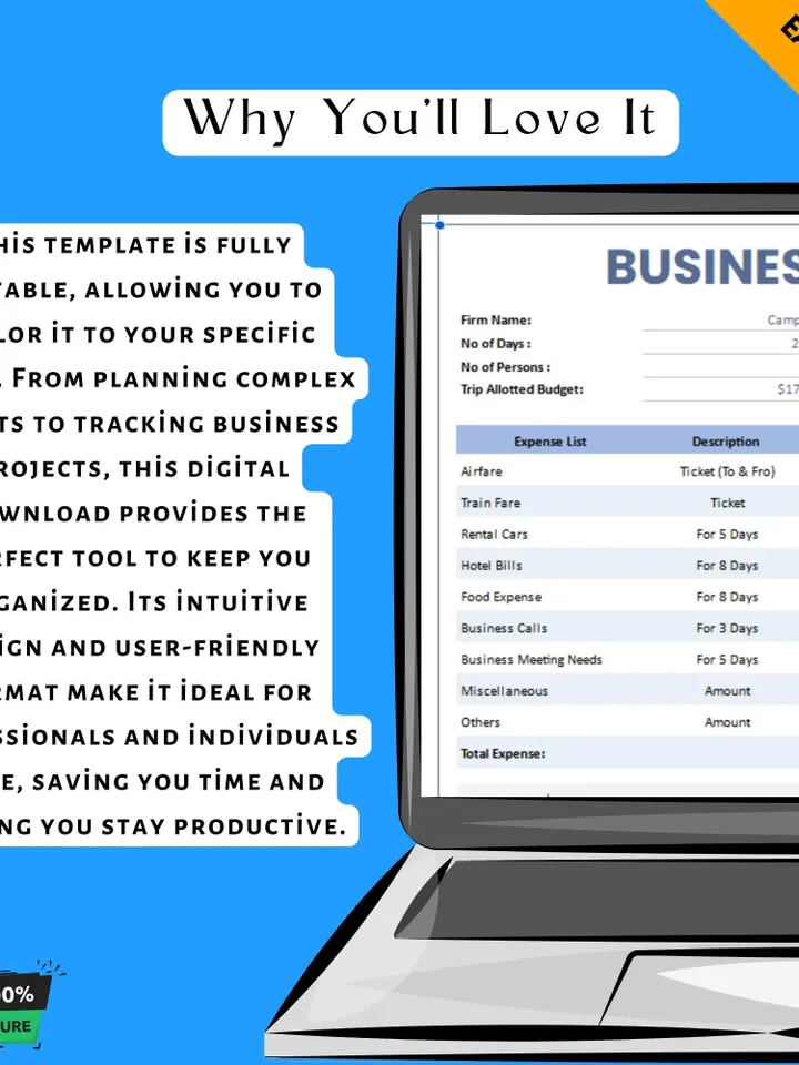 Business Trip Budget Template, Editable Google Sheets Digital Download, Travel Expense Tracker, Corporate Travel Planner