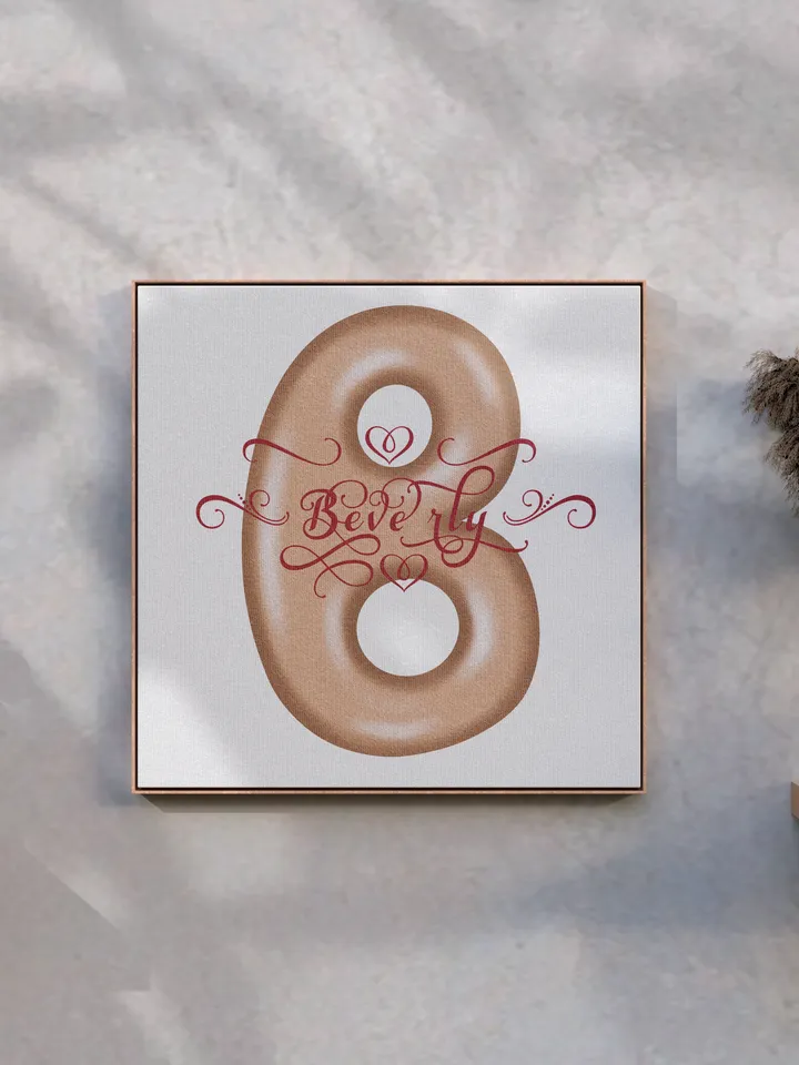Beverly - name in Samantha style with bright letters, digital design