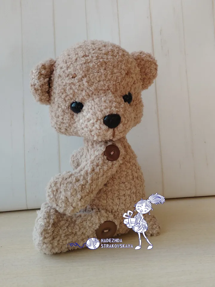Crochet pattern Plush Teddy Bear. Amigurumi pattern