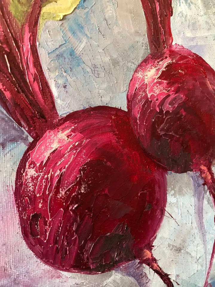 Kitchen Still life Painting Vegetables Paintings Original Oil Beets Paintings Carrots Painting