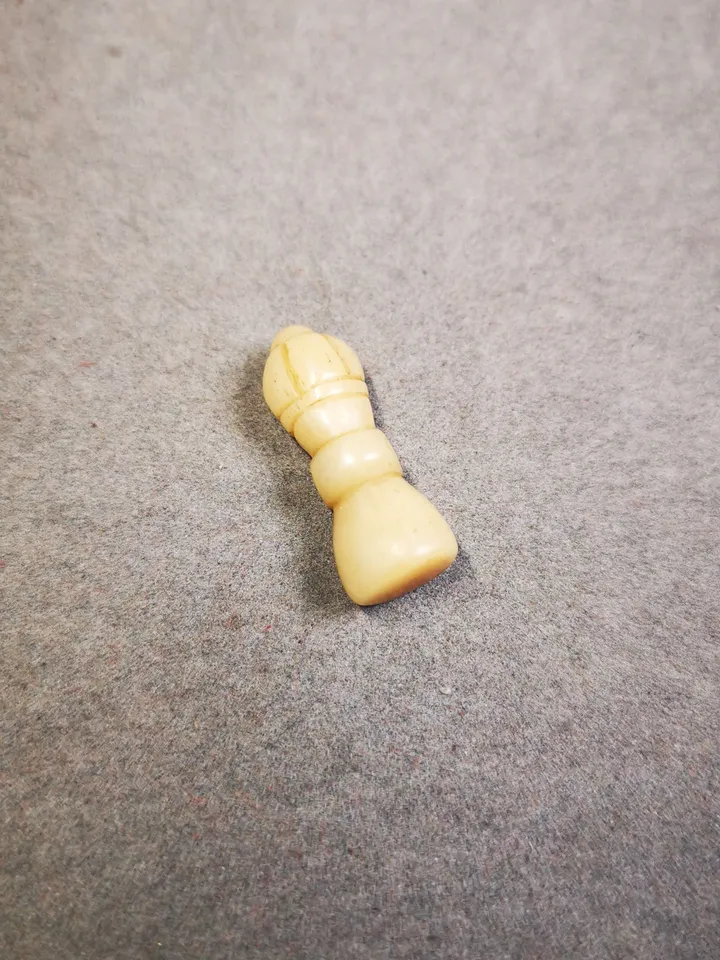 Gandhanra Handmade Tibetan Pendant Bead,Bone Carved Spacer Bead for Mala,Vajra Bell Amulet Pendant