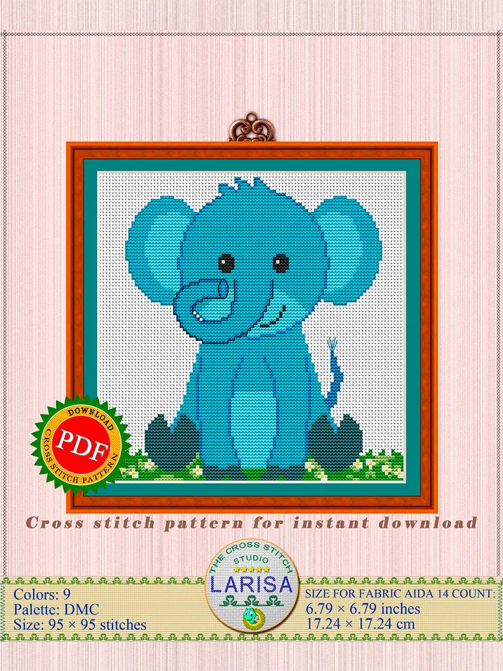 Elephant Cross Stitch Patterns (10 Free) - Craft With Cartwright