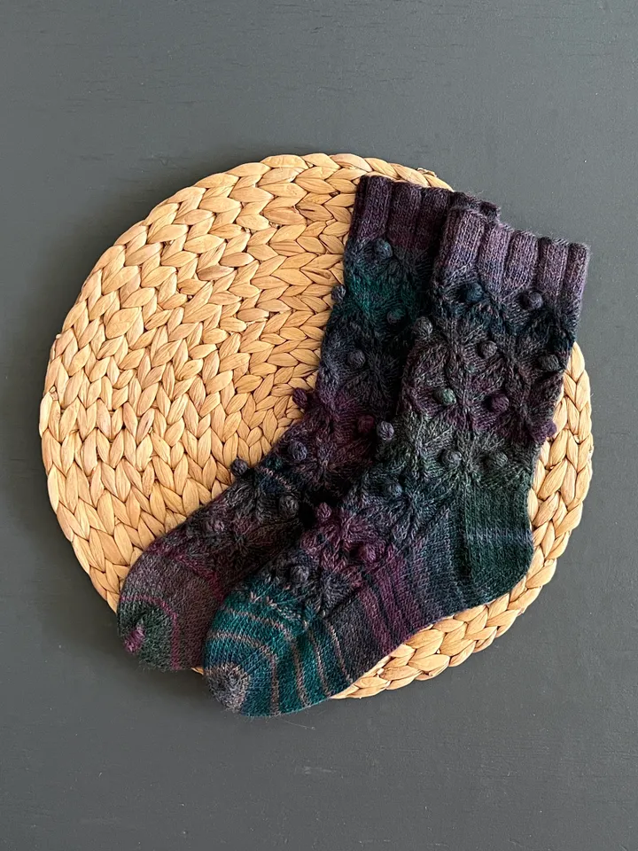 Handmade knitted womens socks/ Warm knitted accessory