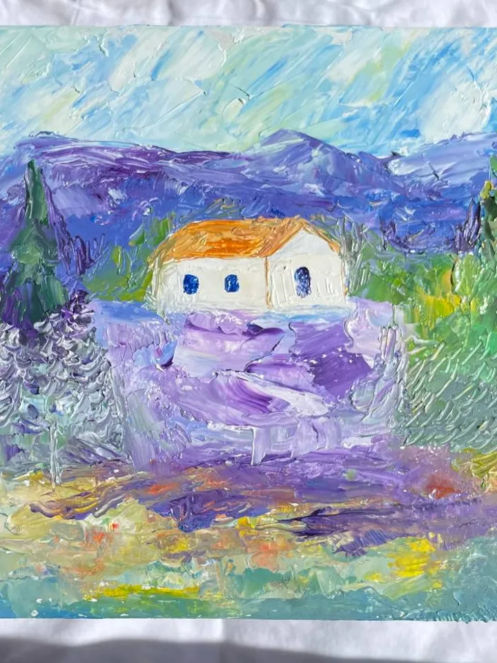 Oil painting provence impasto