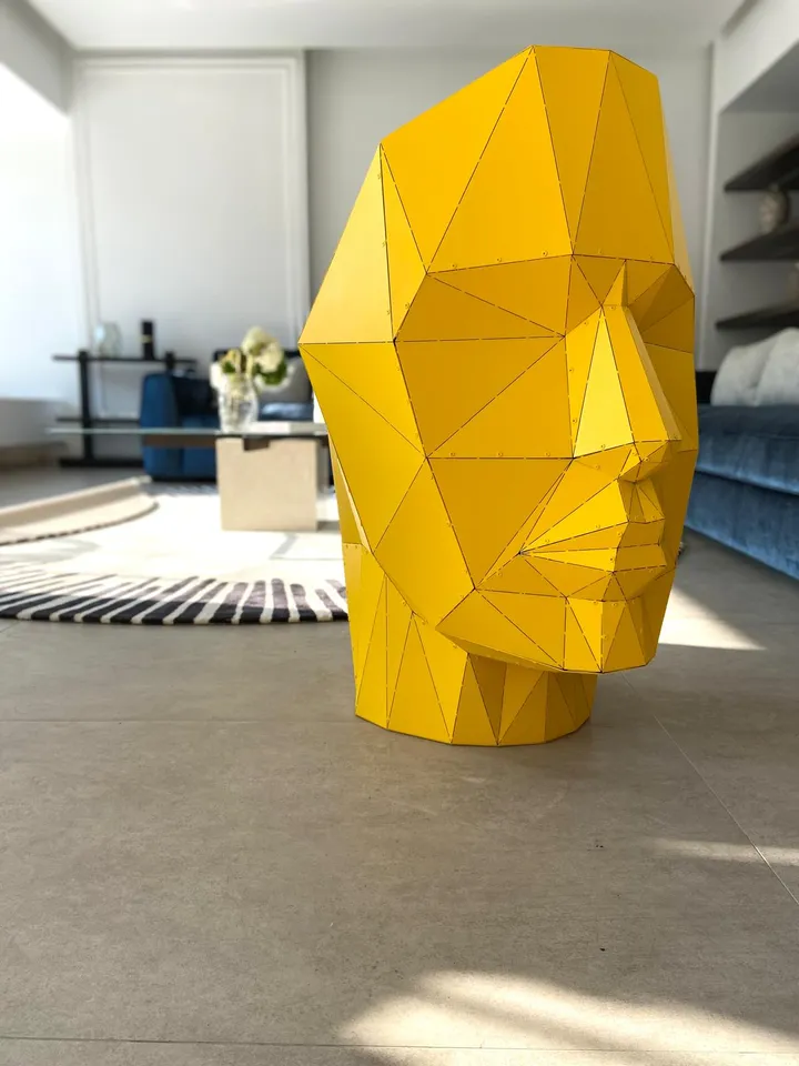 The Poly-face Human Face Low Poly Seater
