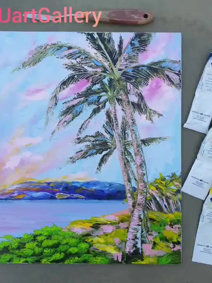 Beach Painting Seascape Original Art Landscape Wall Art Impasto Oil ...