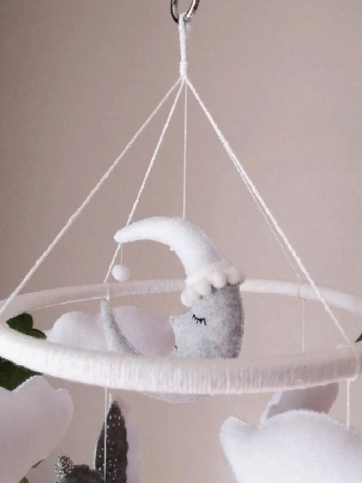 Unicorn baby mobile, crib mobile