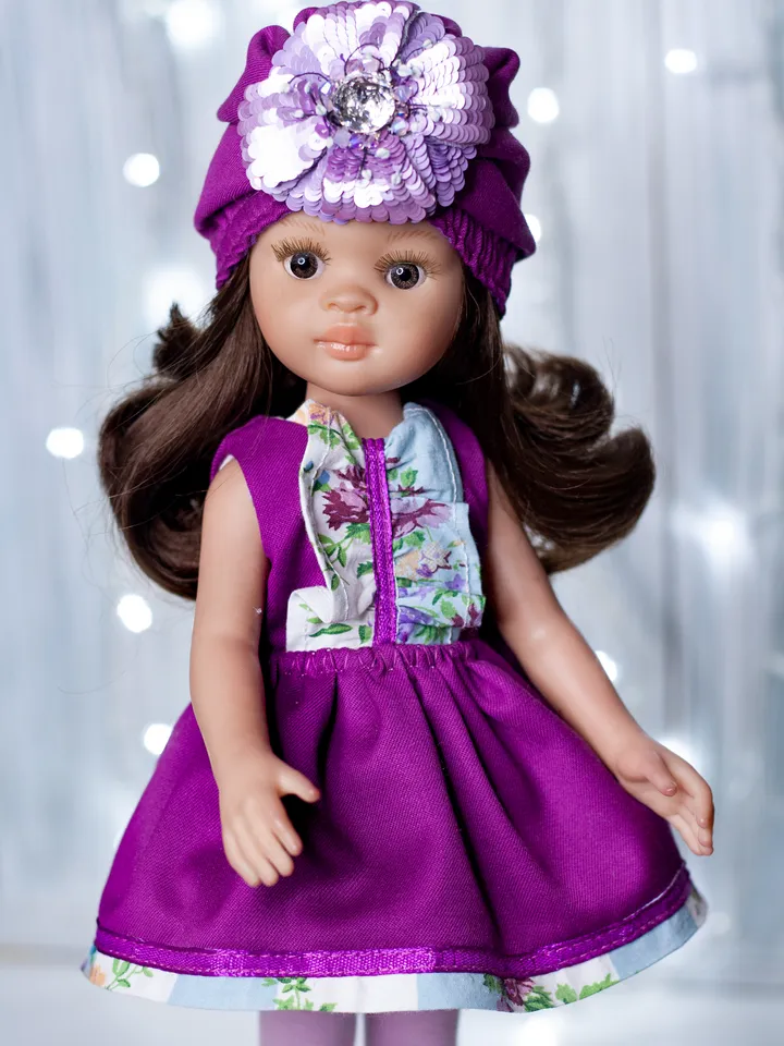 Paola Reina coat, dress, bag, shoes, hat/ Doll clothing, 13 inch doll clothes, Outfit for a doll, Paola Reina clothes