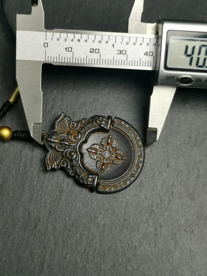 Gandhanra Antique Tibetan Buddhism Cross Vajra Amulet with Garuda Kirtimukha - Unique Thokcha Pendant Protective Charm
