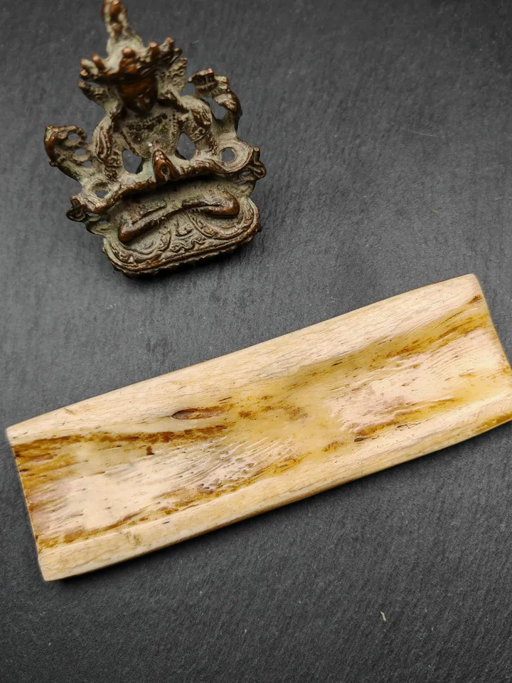 Authentic Citipati Skull Master Kapala Badge,Gandhanra Old Tibetan Amulet,13cm × 4cm