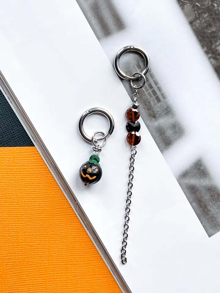 Fall Halloween Pumpkin Earrings