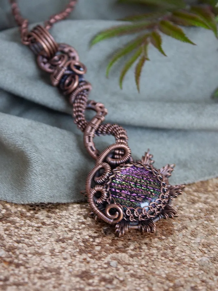 Copper jewelry Wire wrapped pendant Wire wrapped jewelry Wire wrap Gift for women Handmade jewelry