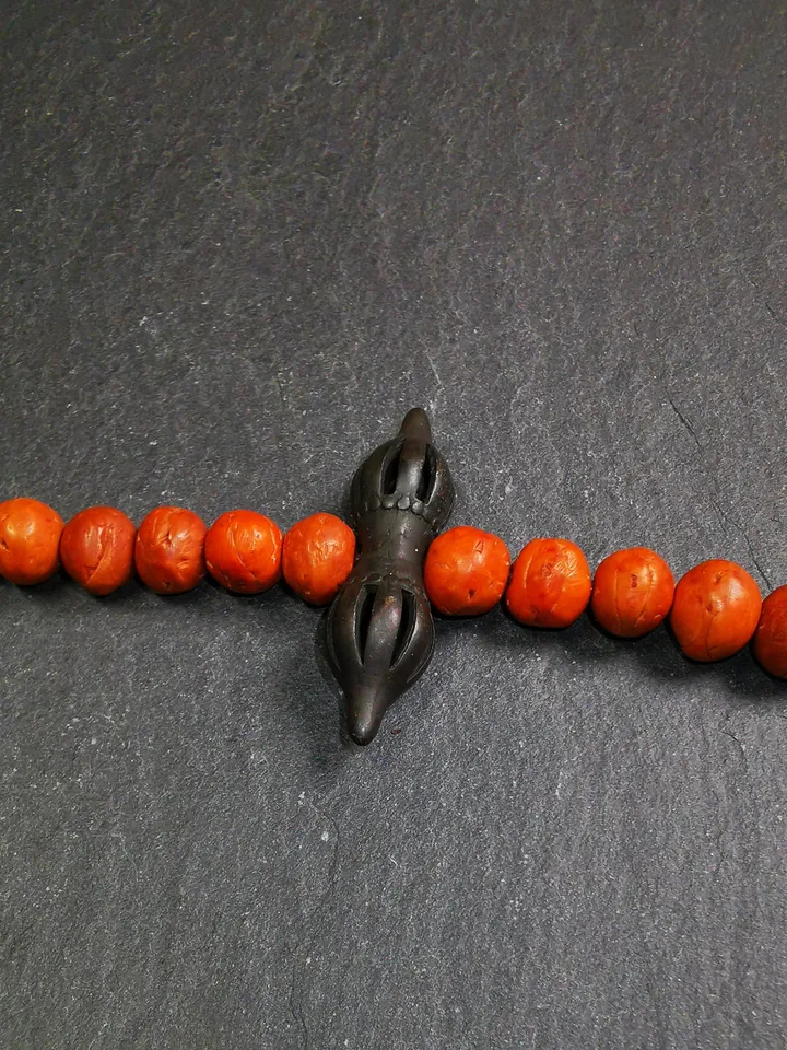 Gandhanra Vintage Nine-pronged Vajra Dorje Amulet,Tibetan Buddhism (Vajrayana) Ritual Implement,Made of Cold Iron,30 Years Old