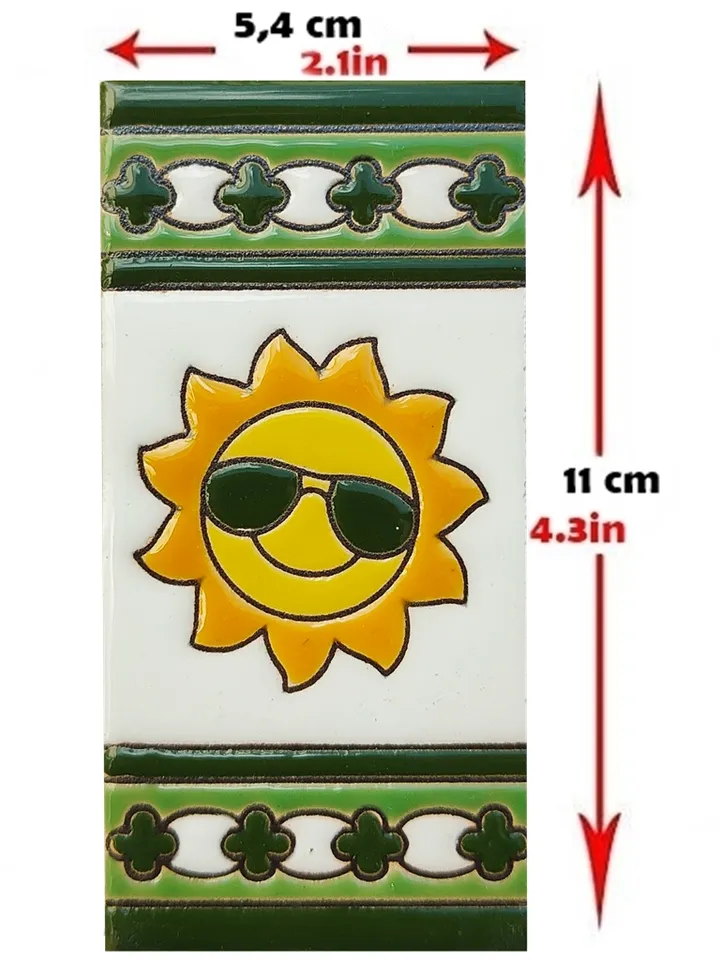 Ceramic letters and numbers 11cm (4.3") for the wall - Hand-glazed in Spain - "CORDOBA" models - Ceramic letters number -