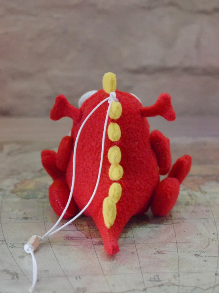 Fleece Plush Toy Pattern – Dragon Tail Monster Softie PDF