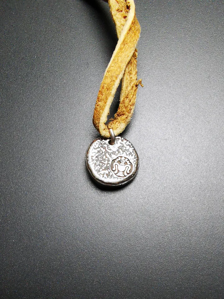 Gandhanra Handmade Tibetan Buddhist Amulet,Elephant Protective Pendant,Buddhist Amulet,Made of Sterling Silver, Gilt