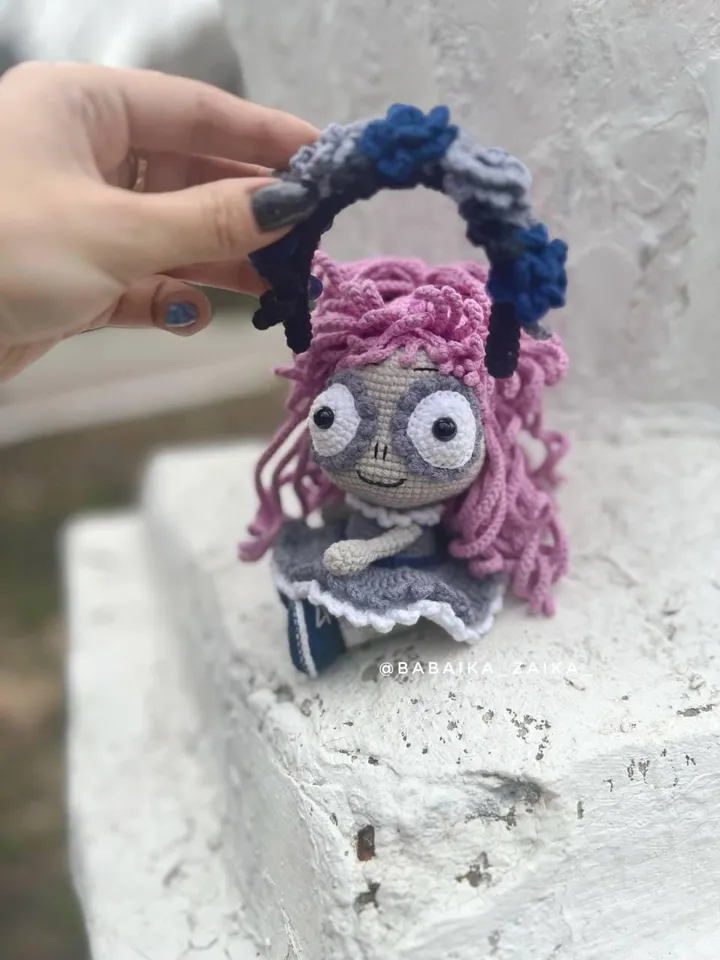 PDF Crochet Pink Muerte Doll Pattern, Halloween Pattern, Crochet Santa Muerte, Doll Crochet Pattern, Skull Doll, Monster Doll Pattern